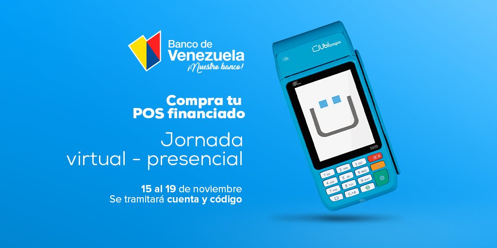 ubiipagos's tweet photo. ¡Somos el punto de partida para el éxito de tu empresa! 🙌

Esta semana continuamos con nuestra jornada junto al Banco de Venezuela. Acércate a la sede de tu preferencia o tramítalo de forma virtual. ✅💙
#ubiipagos  #venezuela #ubiicliente #jornada https://t.co/ZeuOSgSw54
