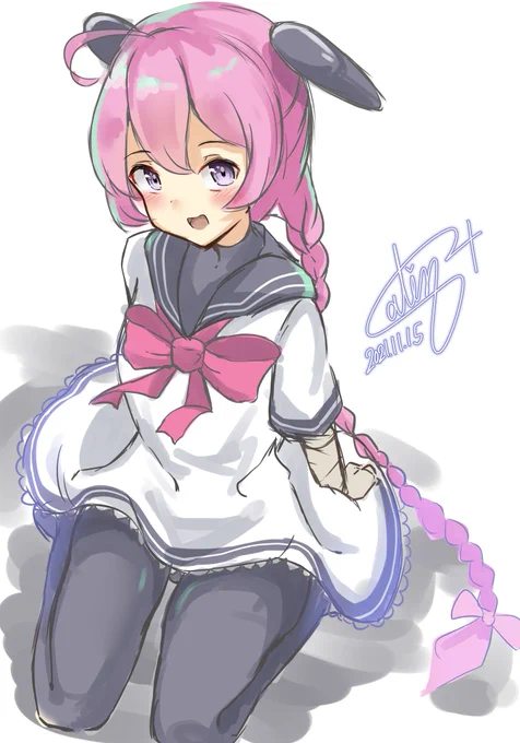 タグバン回避のために履いてもらった子日チャン

#艦これ版深夜の真剣お絵描き60分一本勝負 
#艦これ版真剣お絵描き60分一本勝負_20211115  #艦これ 