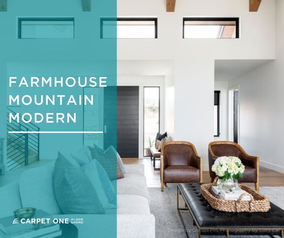 Can’t decide between modern or farmhouse chic in your décor? This home designed by Christa Pirl Interiors is the perfect balance of both! Go behind the scenes on this home update&gt;&gt; carpetone.com/beautiful-desi… #Modern #Farmhouse #HomeDesign