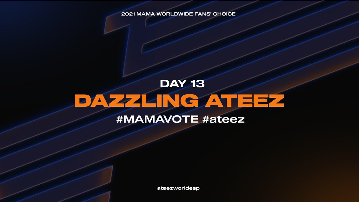 [🏆] 2021 MAMA 13일차

이제는 해야 할 일 말 안 해도 아시죠😉
✔웹사이트 투표(총공 시간 7-9pm)
mama.mwave.me/kr/vote
✔애플뮤직 Dejavu 5회
 apple.co/3EAIrhM
✔투표를 위해 RT / 해시태그
끝까지 함께 달려봐요🔥

Pls RT this twt
DAZZLING ATEEZ 
#MAMAVOTE #ateez <a href="/ATEEZofficial/">ATEEZ(에이티즈)</a>