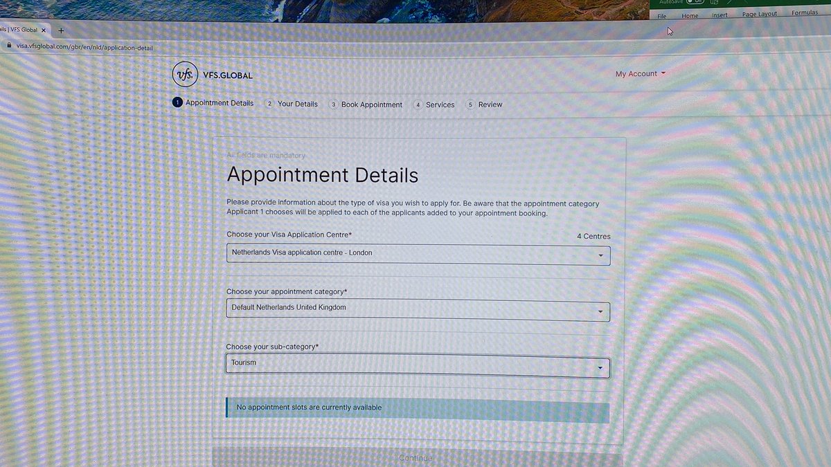 chandonbez's tweet photo. @vfsglobalcare Hi @vfsglobalcare. I have been trying now for a number of days. No appointment slots available https://t.co/c277gCufj8