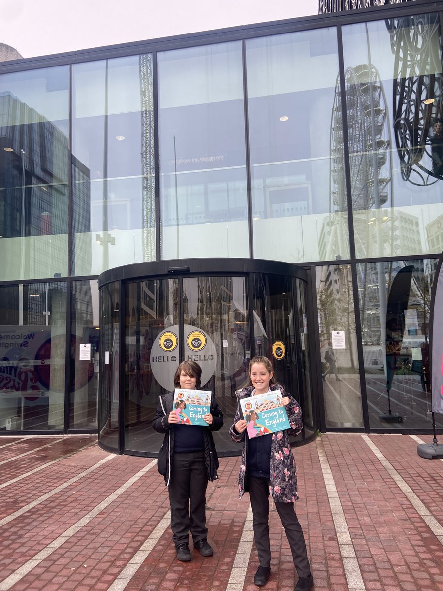 BellfieldJunior's tweet photo. Two very lucky children, from our drama club, were chosen to represent the school in meeting Baroness Floella Benjamin, to find out about her life & her book 'Coming to England', including a Q&A session - they went prepared! #windrushchildren @FloellaBenjamin @birminghamrep https://t.co/0zQHyzlVQ1