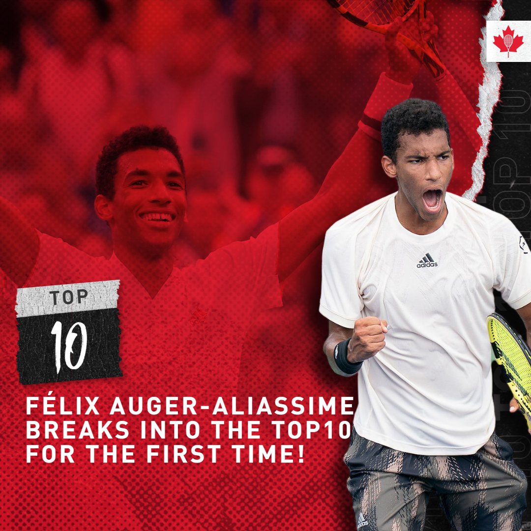 TennisCanada's tweet image. Congrats on the milestone, @felixtennis! #top10 👏👏

The climb to the top continues. 💪