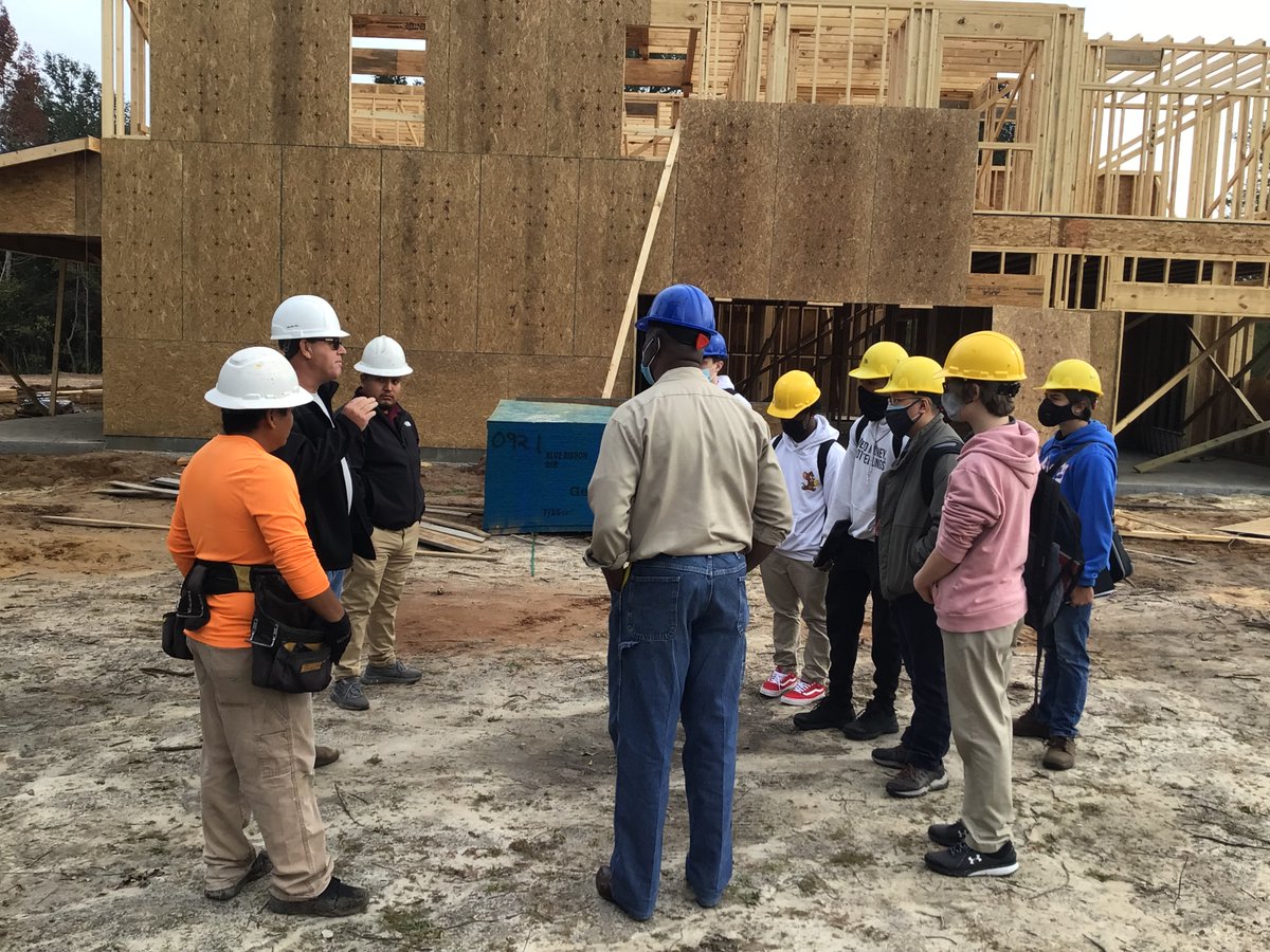 Construction can involve projects like buildings &amp; homes, utility engineering, design, additions, &amp; alterations. Mike Allen of JM Allen Homes gave our Construction students an opportunity to see &amp; experience a work site first hand last week! #lccacareers #excellenceineverything