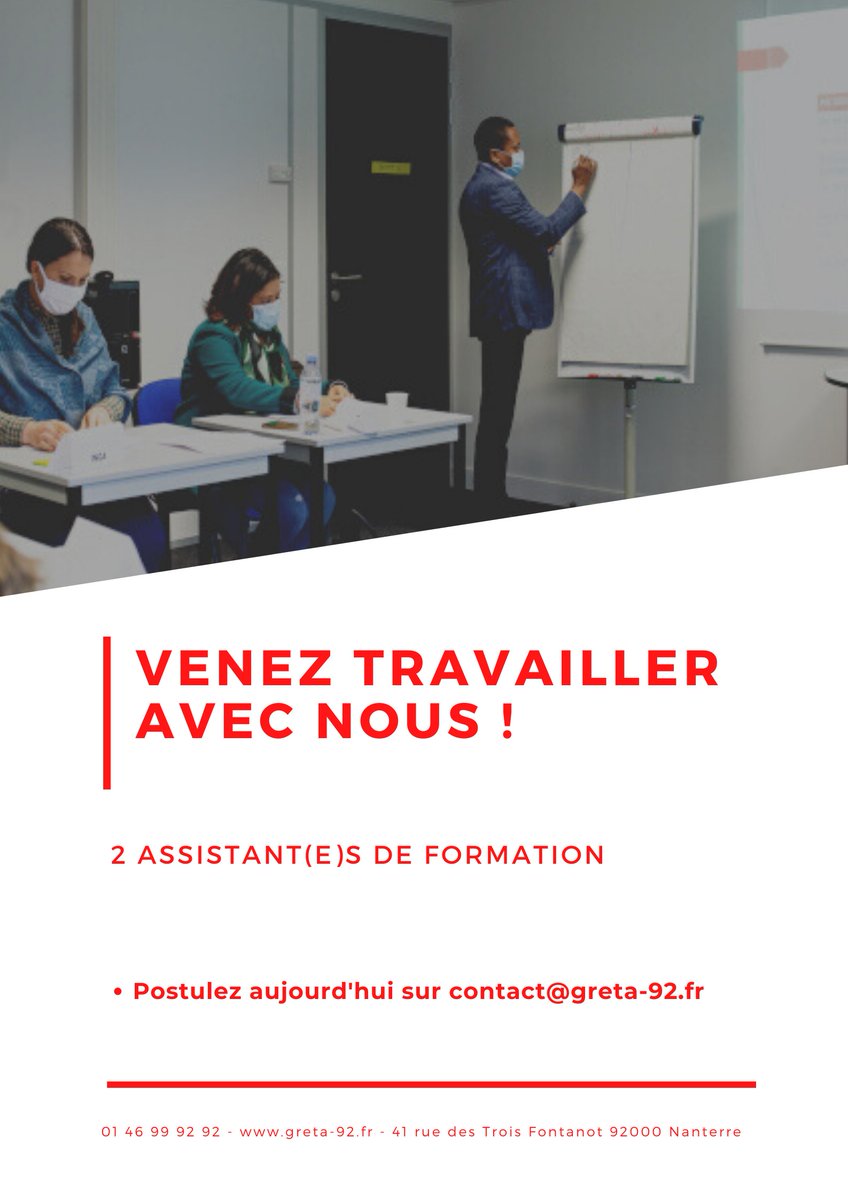 Greta92_'s tweet photo. 🔴🔴 On recrute ! 
A vos CV 🔥 https://t.co/Vy9c7IomuP