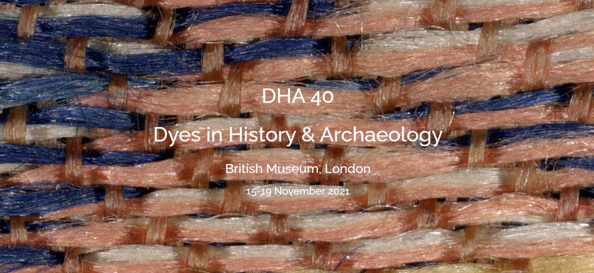 askdrdaley's tweet photo. Listening to a very interesting paper on 18th century textile dyes in colorful Spitalfields silks. The conference is virtual &amp; free every day this week, thanks to DHA (Dyes in History and Archaeology) &amp; @BritishMuseum.
#DHA40 #textilehistory #dresshistory 
https://t.co/arOvMLraLk https://t.co/SnEw5Qz3dL