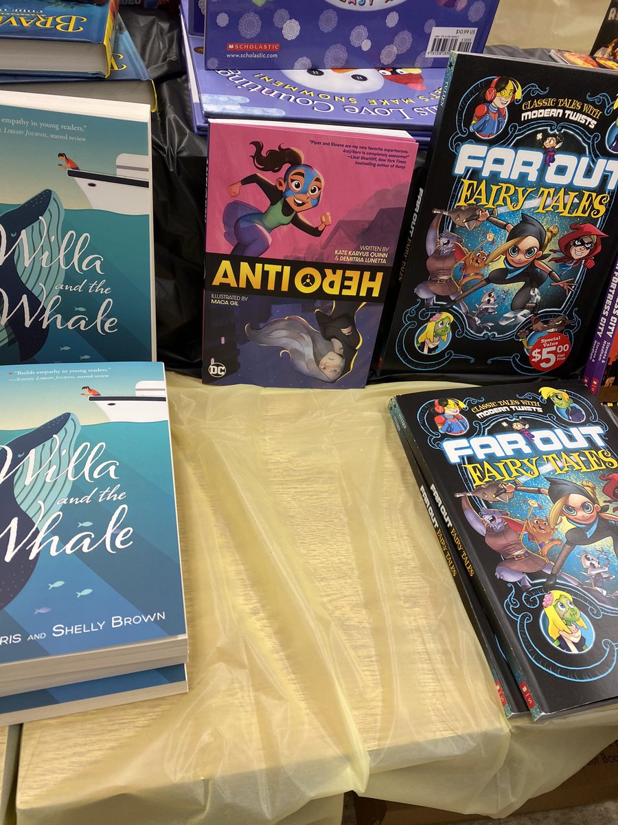 ReedingRainbow_'s tweet photo. It only took 2 classes visiting the book fair to almost sell out of Anti/Hero by @KateKaryusQuinn and @DemitriaLunetta https://t.co/1l2hE7sZQb