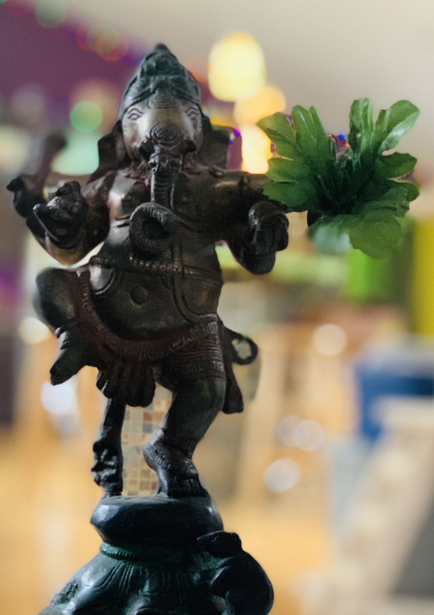 ralphcovert's tweet photo. Ganesh is the Hindu god of removing obstacles and the patron of learning. In my pantheistic philosophy I also like to think of him as rioitously dancing in celebration of life. May your day today be free of obstacles, full of wisdom, and bursting with joy. https://t.co/QHXq35dusI