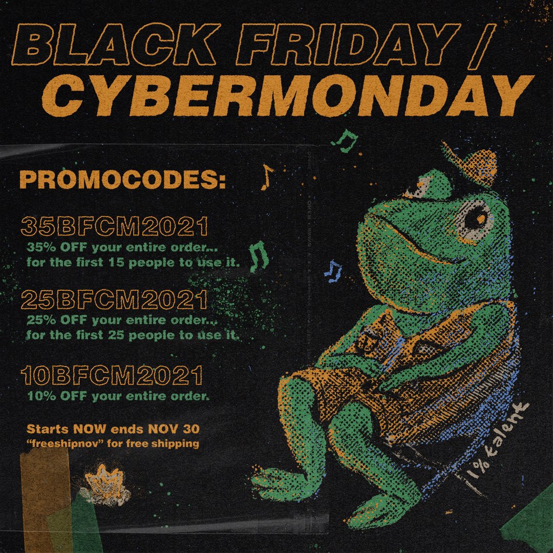 HiengTang's tweet photo. Happy Monday! Early sale this year. Here are the codes:

“35BFCM2021” for 35% off your whole order Limited to 15 uses
“25BFCM2021” for 25% off your whole order Limited to 25 uses
“10BFCM2021” for 10% off your whole order no Limits
Or enjoy free shipping with code “freeshipnov” https://t.co/3hDYrB6VG9