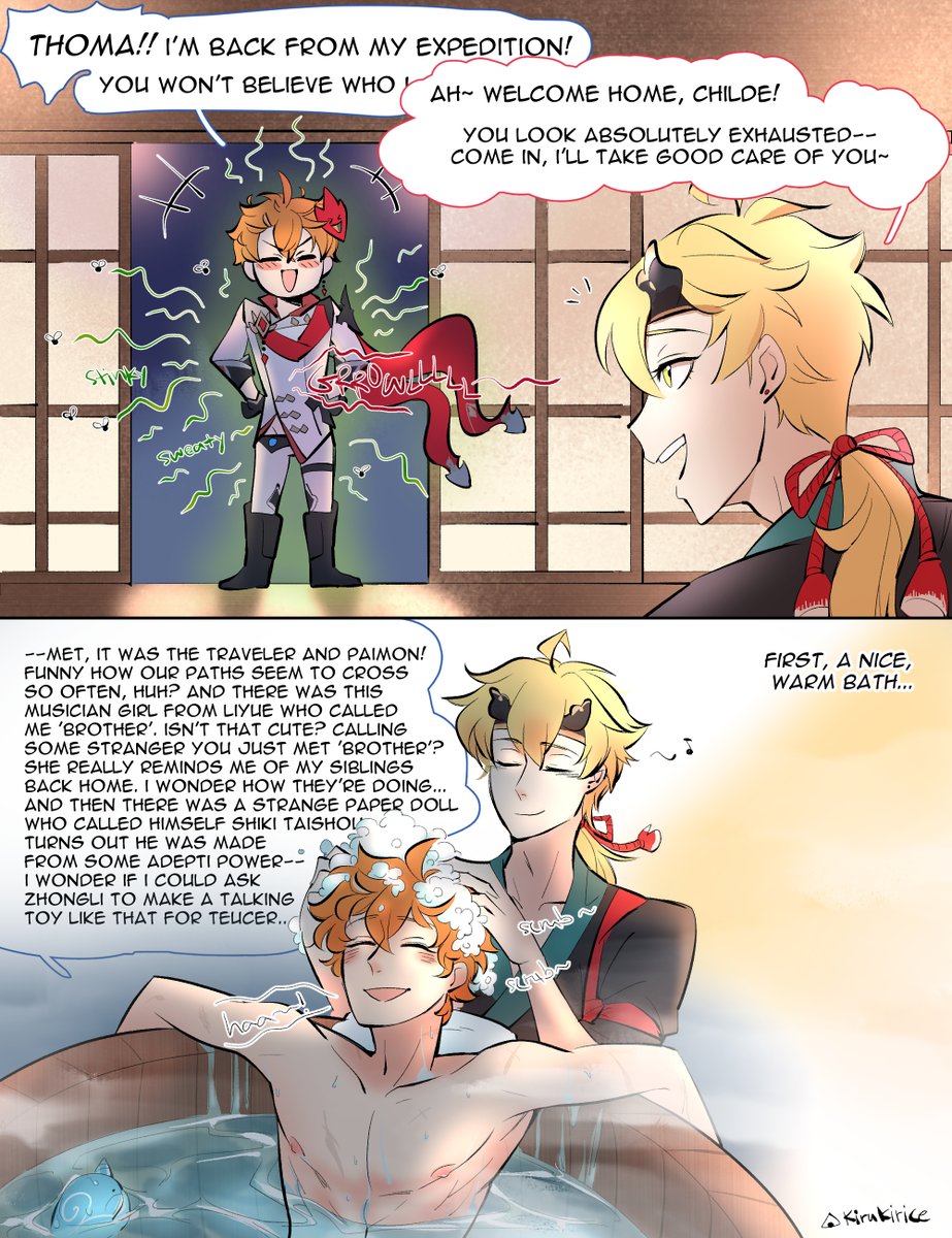 kirukirice's tweet photo. Thank you for 4K!! Please enjoy some wholesome/crack/s p i c y 🔞 #thomachi in the link~ #thoma #childe #tartaglia
https://t.co/6jDOPsy91Q https://t.co/exdj82BHQq