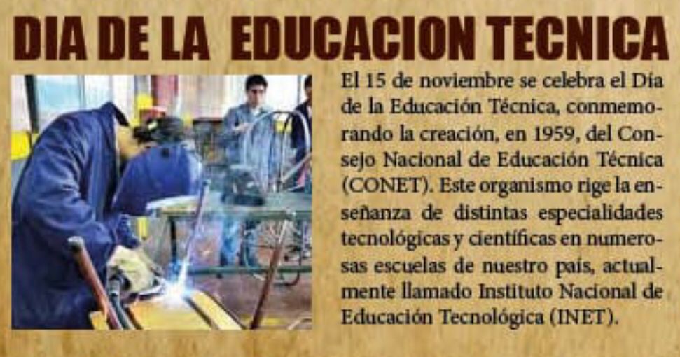 RUFDesarrollos's tweet photo. ¡Feliz Día de la Educación Técnica! Por más espacios de formación y aprendizaje de oficios y futuros profesionales #EducacionTecnica #Fopet @INETetp @educacioncba @EducacionAR https://t.co/vCyicuPlzZ
