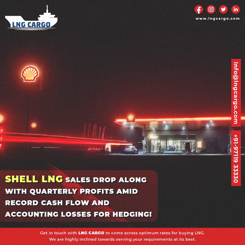 lng_cargo's tweet photo. Royal Dutch Shell reported overall third-quarter profits down 25 percent from the previous quarter as the natural gas division posted a loss blamed on accounting provisions for hedging while liquefied natural gas sales for the year to date plunged 13 percent.
⁠⁠
#buylng #sell https://t.co/nJ5w8yJfI1