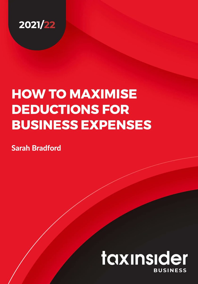 Save 40% off the brand new 'How to Maximise Deductions for Business Expenses' report today!👇#taxinsider #taxreport #savetax #TaxTwitter 
buff.ly/3HqPrA7