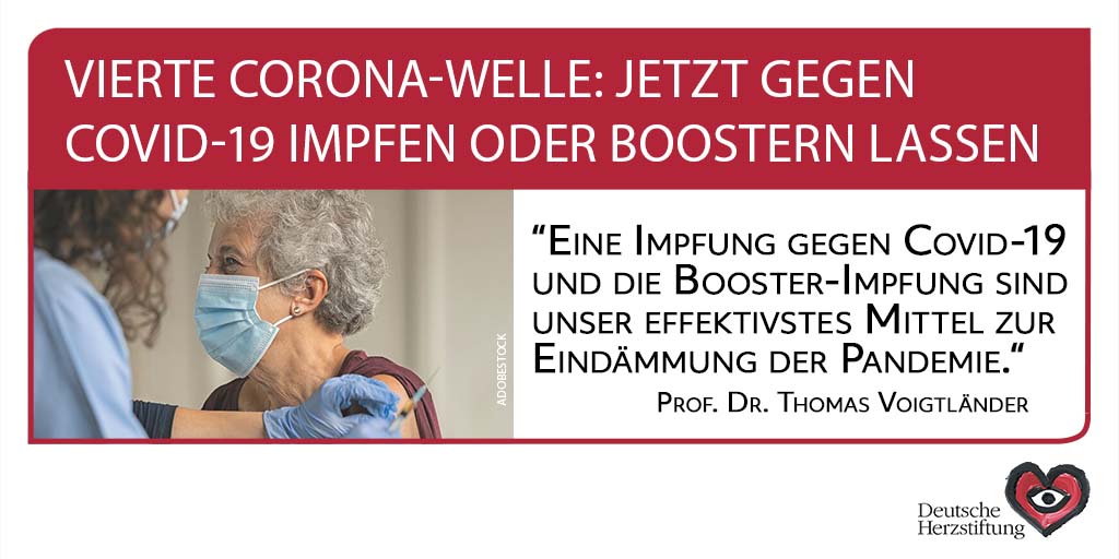 Herzstiftung's tweet photo. Herzstiftung rät Herz-Kreislauf-Patienten dringlich zur #Covid19-Impfung oder Auffrischimpfung. Für wen die #Booster-Impfung sinnvoll ist: https://t.co/libpxQApW3 @AU_de @focuswissen @ehnheart @SpringerMedizin @AFPde @dpa_tmn @VdK_Deutschland https://t.co/GbhsfiNxSb