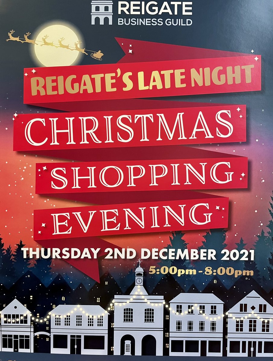 Not long until the Reigate Christmas Fayre  where we can all join together for the switching on of the high street lights on 27th November and late night shopping on 2nd December! Who’s feeling in the festive spirit?🎄🎅

#welovereigate #reigatemums #christmas2021 #shoplocal