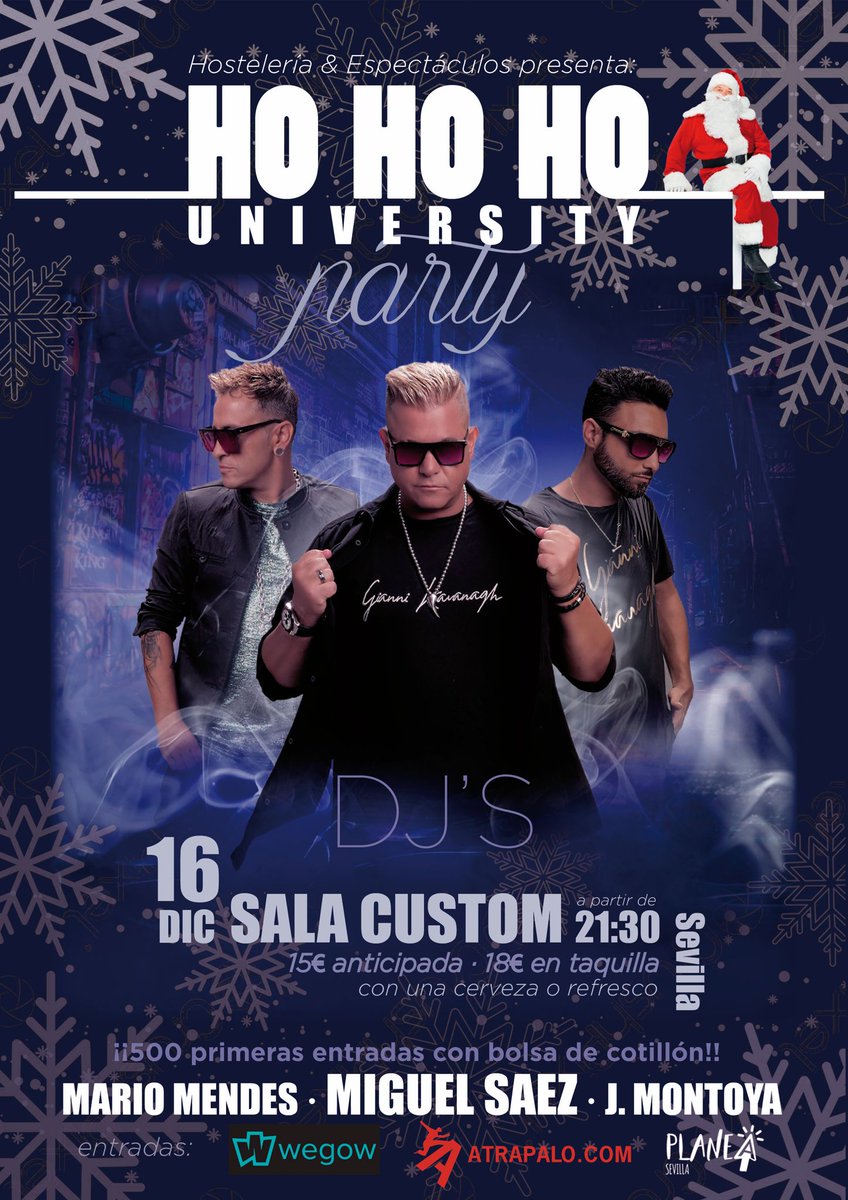 Día 16 de diciembre a partir de las 21,30 
Concierto University Party en <a href="/salacustom/">Sala Custom</a> Sevilla
<a href="/MIGUELSAEZOFICI/">Miguel Sáez</a>  en concierto acompañado de 
<a href="/JMontoya_Oficia/">J.MontoyaOficial</a> y <a href="/ofiMarioMendes/">Mario Mendes</a> como artistas invitados
Te lo vas a perder?
