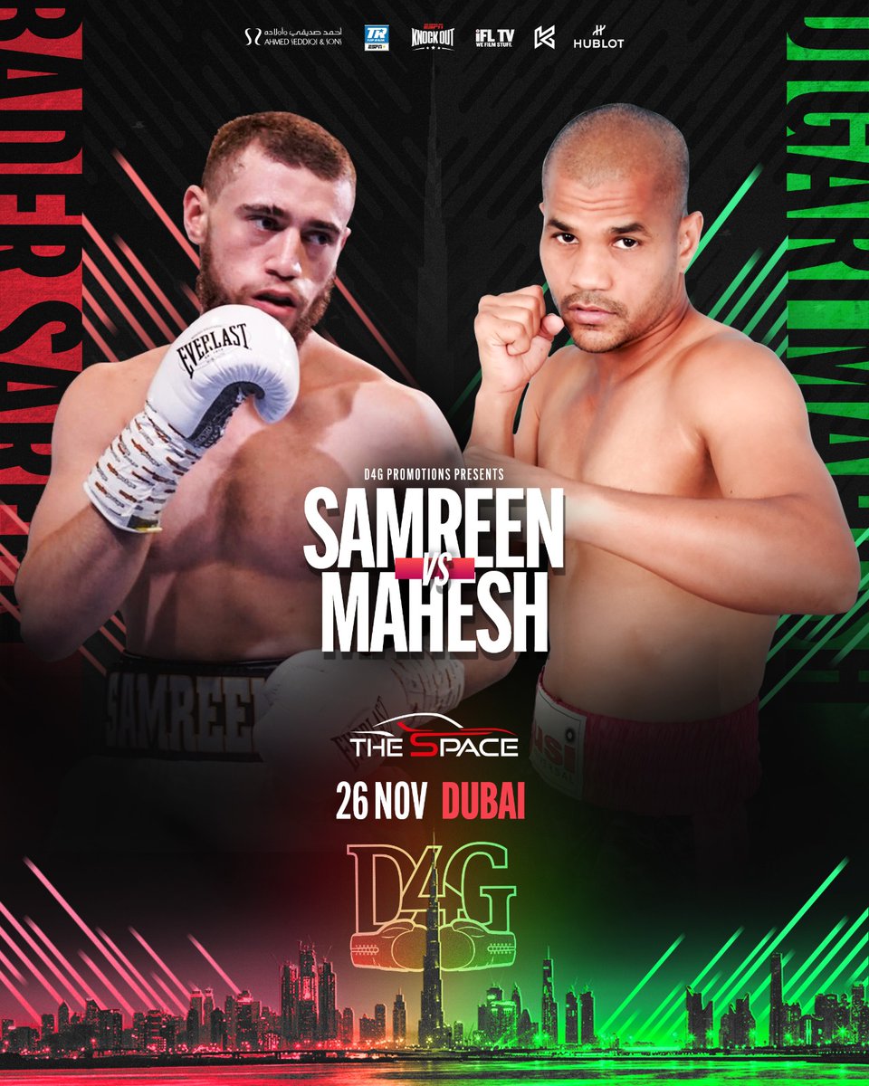 seddiqiboxing's tweet photo. The pride of Jordan 🇯🇴
Bader Samreen has been faultless so far in his professional career and he’ll be hoping to continue his fine run of form against Digari Mahesh on the 26th.
Who wins? 🤔
#D4GFightNight #TheSpace #Boxing #DubaiBoxing #BaderSamreen #SamreenMahesh https://t.co/jsZGZ7LzEm