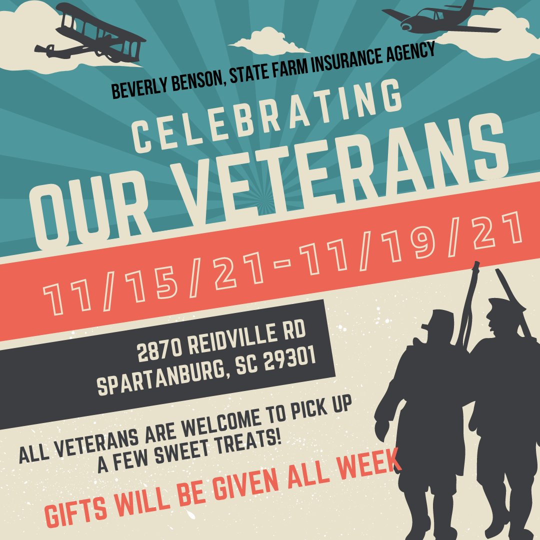 This week from November 15th-November 19th, we will have gifts at our office for veterans. Whether you are our customer or not, if you are a veteran we would like to give you a token of our appreciation! Stop by our office from 9:00 a.m. - 5:30 p.m. to pick up your sweet treat!