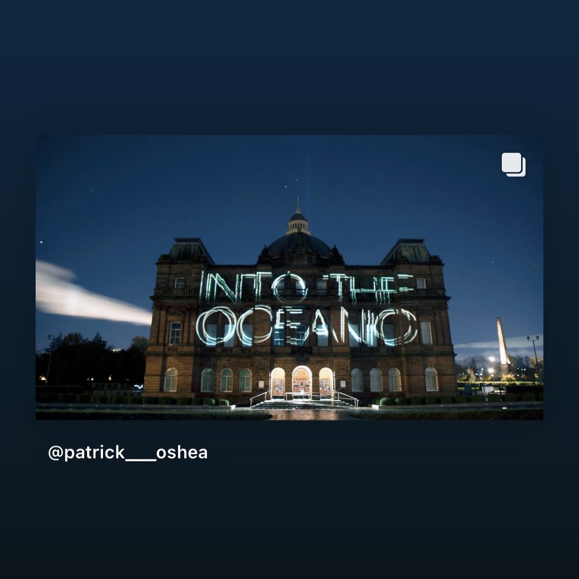Another couple of excellent images by Patrick O'Shea documenting 'Into the Oceanic' around Glasgow.

#COP26 @ARTPORT_mw