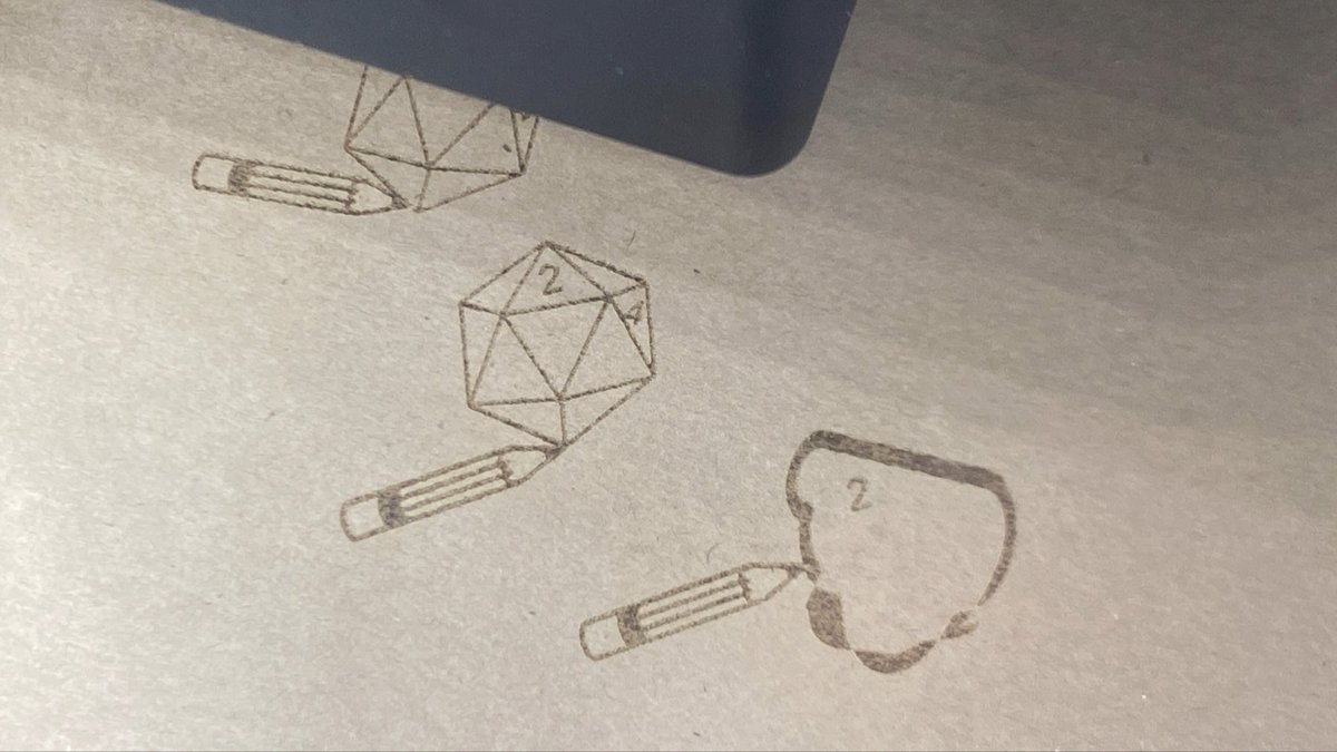 Laser cutting with my #DigitalArtist <a href="/MakerFaireRoc/">Maker Faire Rochester</a> <a href="/ACSRochester/">Allendale Columbia</a> <a href="/TDuver/">Tina Duver</a> #lasercutter <a href="/glowforge/">Glowforge</a> #dungeonsanddragons #d20