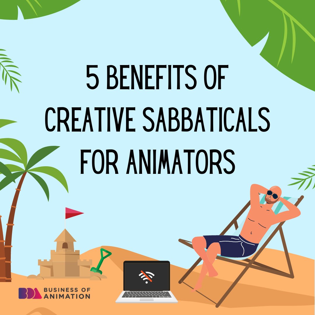 animationbiz's tweet photo. What is the importance of breaks to animators?

Here are 5 Benefits of Creative Sabbaticals for Animators

1. Cure and prevent burnout for animators
2. Rekindle your love for animation

#AnimatorProductivity #AnimationBusiness #AnimatedBusiness #AnimatorsBusiness #AnimationBreak https://t.co/AnShnVmahC