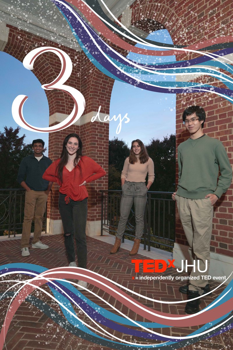 3 days until Salon!! We look forward to seeing you all at Shriver Hall this Thursday (11/18) at 7pm.

Register on campugroups at jhu.campusgroups.com/TEDxJHU/rsvp_b… to attend!
