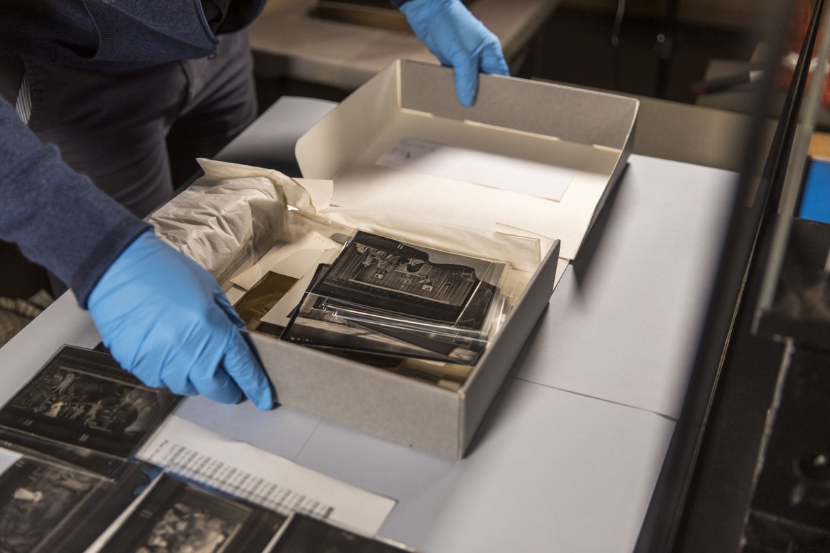 NThardmanshouse's tweet photo. Each box used to store the huge E. ChambrΓ© Hardman collection is a treasure trove of images, so you can imagine our #HardmansUnpacked team's excitement when they opened up this box to digitise them recently. We can't wait to share them with you early next year. https://t.co/iIMYqIfT68