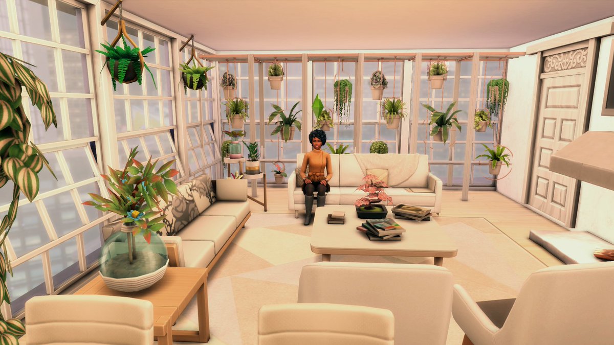 realsims_'s tweet photo. Apartamento estilo loft moderno para um sim que ama plantas, dividido em dois andares. Primeiro andar com sala de estar e cozinha. Segundo andar com quarto, banheiro e balcão. #ReceitaSims #NoCC #TheSims4 #showyourbuilds
#sccregram #simscreation #BloomingRoomsKit https://t.co/3bGYFyJBWR