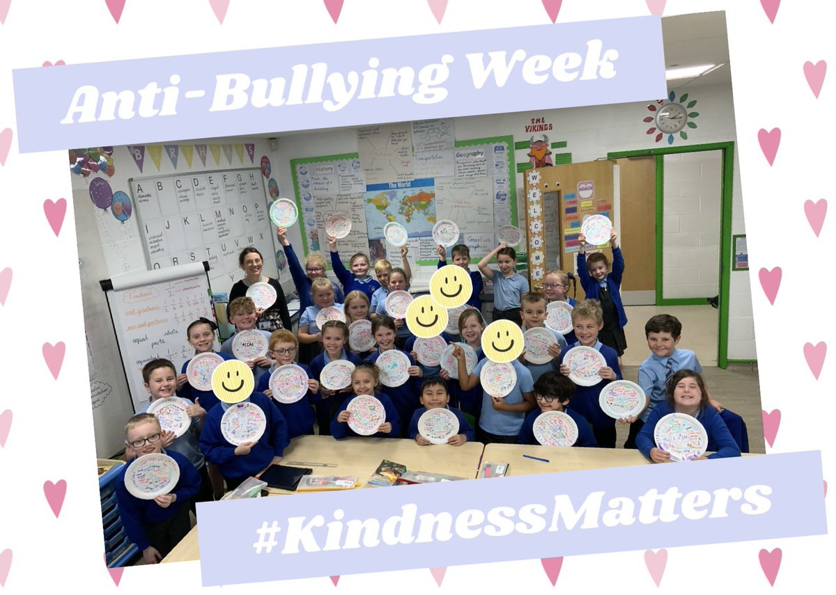 As part of #AntiBullyingWeek the children in 4B have been sharing kind words about one another. After reading the positive comments, we spoke about how they made us feel and the importance of being kind to others. #KindnessMatters