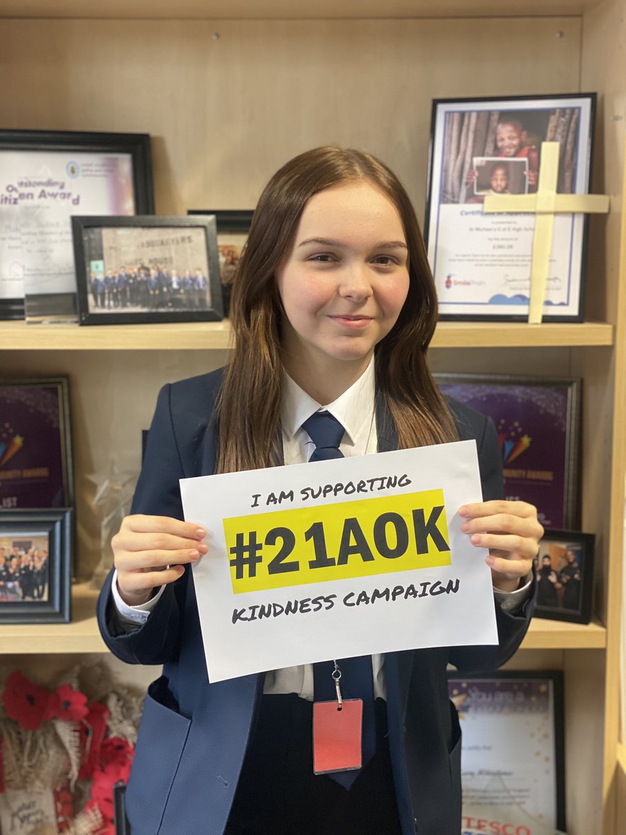 “In a world where you can be anything…BE KIND” As part of our AB week activities we are encouraging people to show their support for our kindness campaign #21AOK 👌🏼 (21 Acts of Kindness) because you never know what hides behind a smile.   

#onekindword #bekind #antibullyingweek