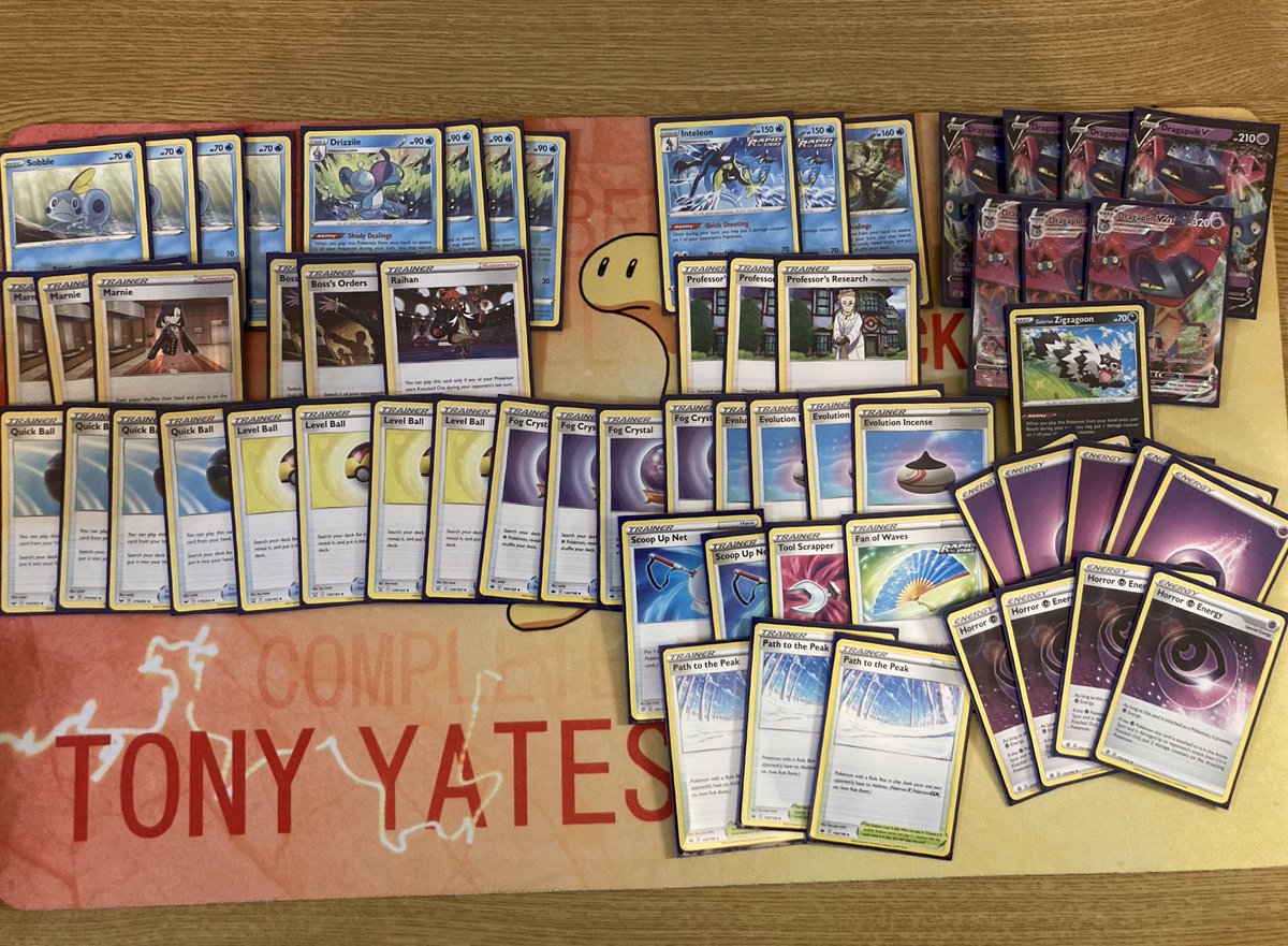leponi111's tweet photo. I won the @LazyDragonUK evolving skies win a box this weekend with this dragapult list. Dropping hammers for consistency was the key. Match ups in comments #PokemonTCG #TeamLDG https://t.co/a2rmcKWdAx
