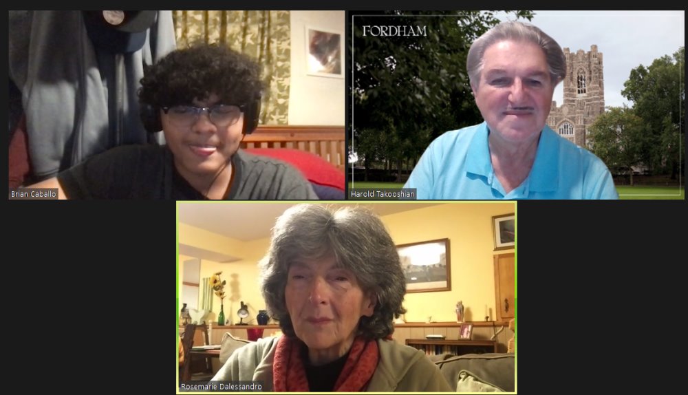 Rosemarrie had a great interview with a Fordham student