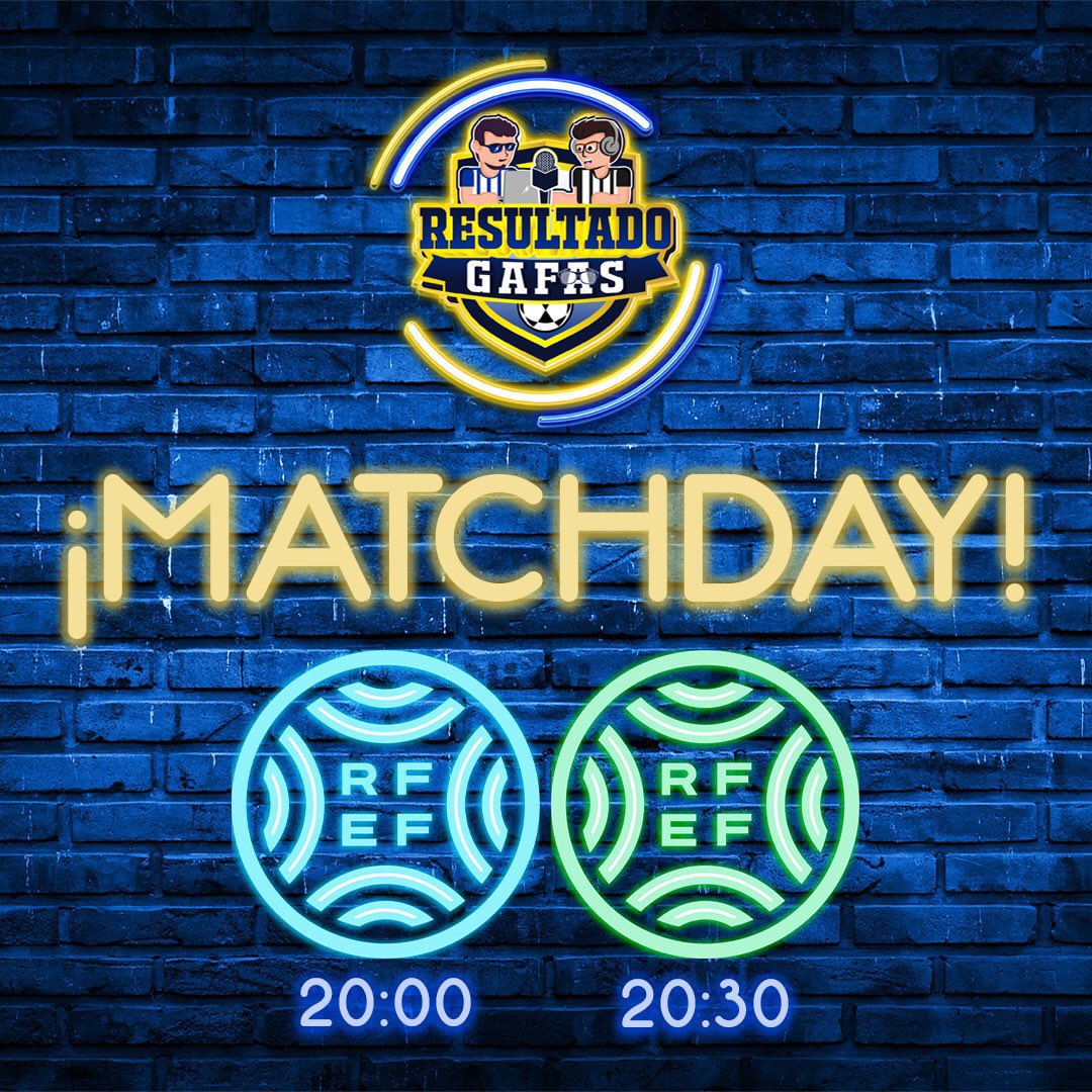 resultadogafas's tweet photo. 💣⚠️¡MATCHDAY!

➡️Hoy toca… ¡RESULTADO GAFAS!🤓

📋El menú de hoy tiene:

⏰20:00 👉 2ªRFEF
🕰20:30 👉 3ªRFEF

😉Te esperamos en el canal📺
https://t.co/uN0UerYSSU https://t.co/aQwIG3ul7f