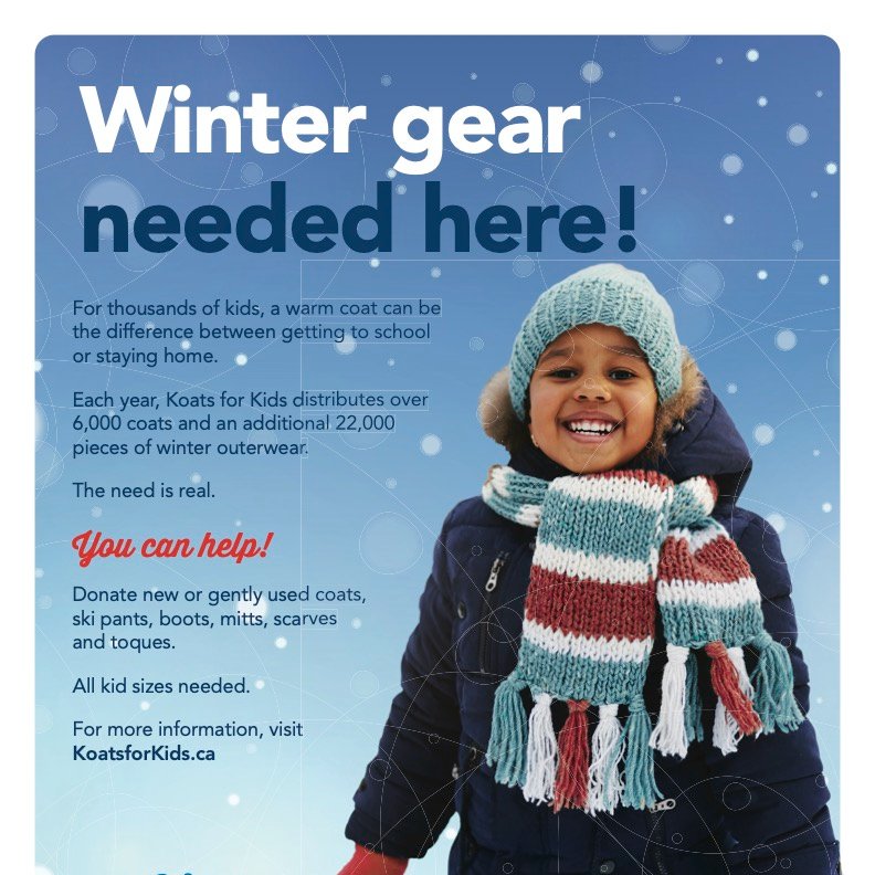 The TMG Team is collecting #KoatsForKids in support of <a href="/UnitedWayWpg/">unitedwaywpg</a>! 

Drop-offs can be made Tuesdays and Thursdays between 8:30 a.m. and 3:30 p.m. at the TMG office (305-70 Arthur St.). 

Additional drop-off times can be arranged, just let us know! #Winnipeg #Manitoba