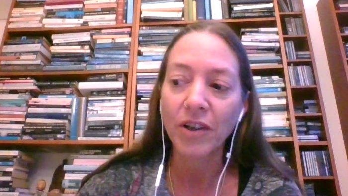 BenediktLoewe's tweet photo. #ILLC Current Affairs Meeting 15 Nov 2021: @UvA_Amsterdam Jenny Batson has been the ILLC Manager for over ten years (16 May 2011 to 31 October 2021). The former ILLC Director @SonjaSmets says words of thanks for Jenny's dedication to the Institute. @UvA_Humanities @UvA_Science https://t.co/g8B6goUtxx