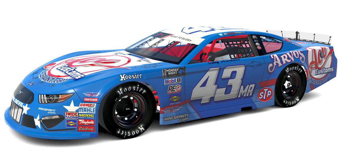 arvo43's tweet photo. It’s race day for us @MonNightRacing #Roadtogloryguys Super LateModels at Michigan! This race is one for the ages and puts on one hell of a show. Oh and did I mention 2x the points!!! so tune in to https://t.co/nf8eu9W0M0 Tonight at 7PM I’ll be piloting the @irAcePaint 43MA! https://t.co/ZkDTXKVsMr