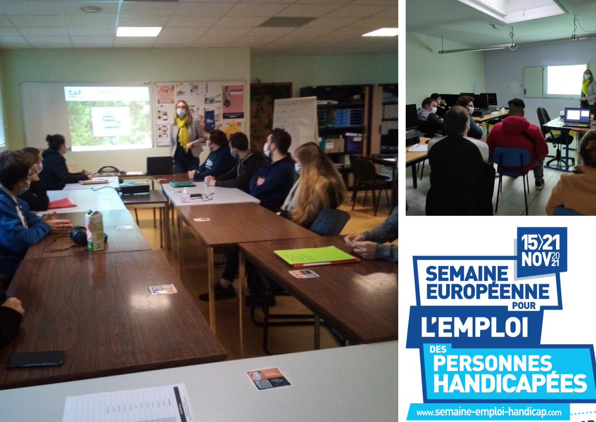 CapEmploi50's tweet photo. [SEEPH] Retour sur la première journée de la SEEPH avec une sensibilisation sur le handicap pour les jeunes de la mission locale de Carentan, un atelier comment aborder le handicap et un Handi Café Entreprises avec @Agefiph_ et @Poleemploi_Ndie #SEEPH2021 https://t.co/NJ0Ei2euZd