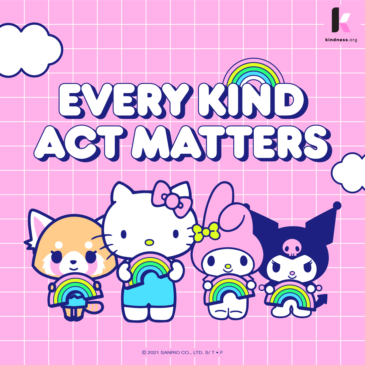 sanrio's tweet photo. Through @kindness_org’s research, they have found that even small acts can have as big of an impact as larger, seemingly more impressive acts. There is nothing too small that you can do to make a difference. Get inspired: https://t.co/savYGnGZ6a ✨ #HelloKittyHelloKindness https://t.co/CCGmwO0neR