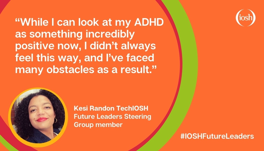 IOSH_tweets's tweet photo. Future Leader, Kesi, didn’t get her ADHD diagnosis until she was 26. Here, she tells us how she now embraces her ADHD and has even found a support group, @adhdbabes, that helped her confidence.
https://t.co/dk0vqdOUKy
#IOSHFutureLeaders #ADHDAwareness #TechIOSH https://t.co/LX1iCYNv6f