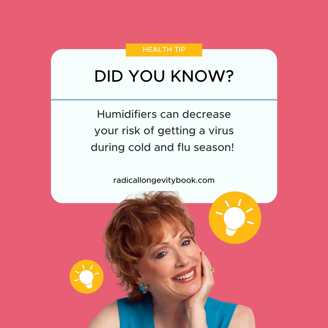 ALGittleman's tweet photo. As we are approaching peak cold and flu season, I recommend a humidifier with an optimal range of humidity from 40-60 percent in the rooms where you spend the most time. 

Learn more crucial health hacks in my newest book, Radical Longevity. Get it here: https://t.co/c5XCXNFu5L. https://t.co/7S7KZqX1Ig