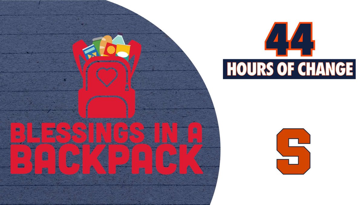 SU's Athletic Organizations SAAC and DISAB have teamed up with Blessings in a Backpack to raise money to alleviate the hunger children in our community face every day. Are you able to help? To help out, click the link! secure.givelively.org/donate/blessin…