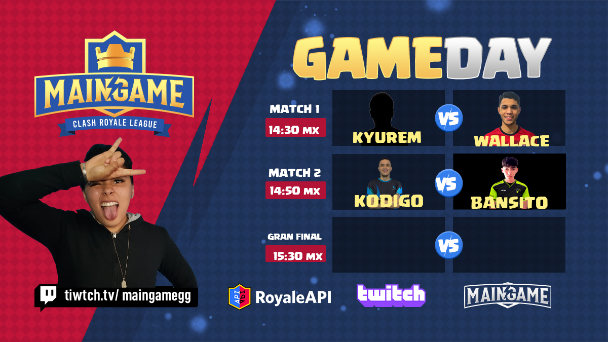 #MAINGAMELEAGUE

🔴 FINALES 🔴
Hoy es la gran final y estamos cada vez mas cerca de conocer al campeón de nuestra liga individual.

No te lo puedes perder! 🔥🔥🔥

En vivo a partir de las 14:30 hrs🇲🇽
twitch.tv/maingamegg

@KyuremV5  <a href="/Kodigo_GG/">CODE: Kodigo</a>  <a href="/WallaceCR_/">Wallace</a>  @Bansito_CR