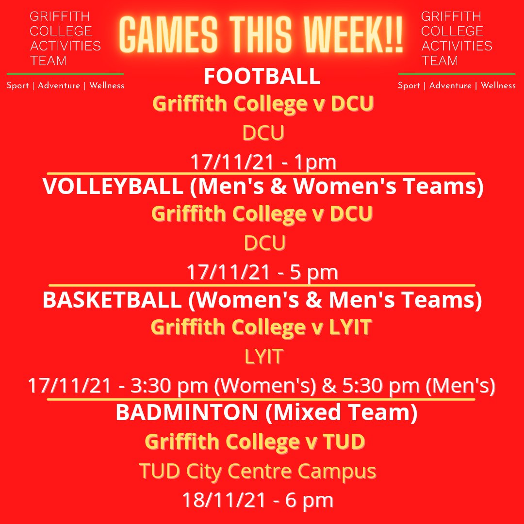 Griffith College Activities Team tweet media