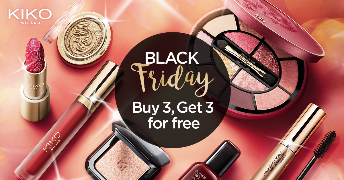 KIKO MILANO on Twitter: "#KIKOBlackFriday is here 🥳 ONLINE ONLY, 3+3 on our full catalogue until 28.11 🛒 Get your holiday gifts ready &amp; order now! 🎁https://t.co/FFKQF1Dl9j https://t.co/Gyk6QhR9Gq" / Twitter