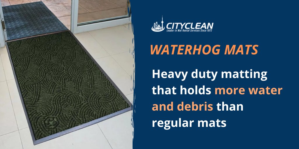 city_clean's tweet photo. Protect your staff and visitors from slip and fall accidents this season with #waterhog mats. Contact us for a 1-week FREE trial:
1-800-734-4007
https://t.co/u8fHfDgvkb
#cityclean #floormats #cityclean #mississauga #toronto #matrental #moprental #matrentals #torontomatrental https://t.co/AUKhletl5G