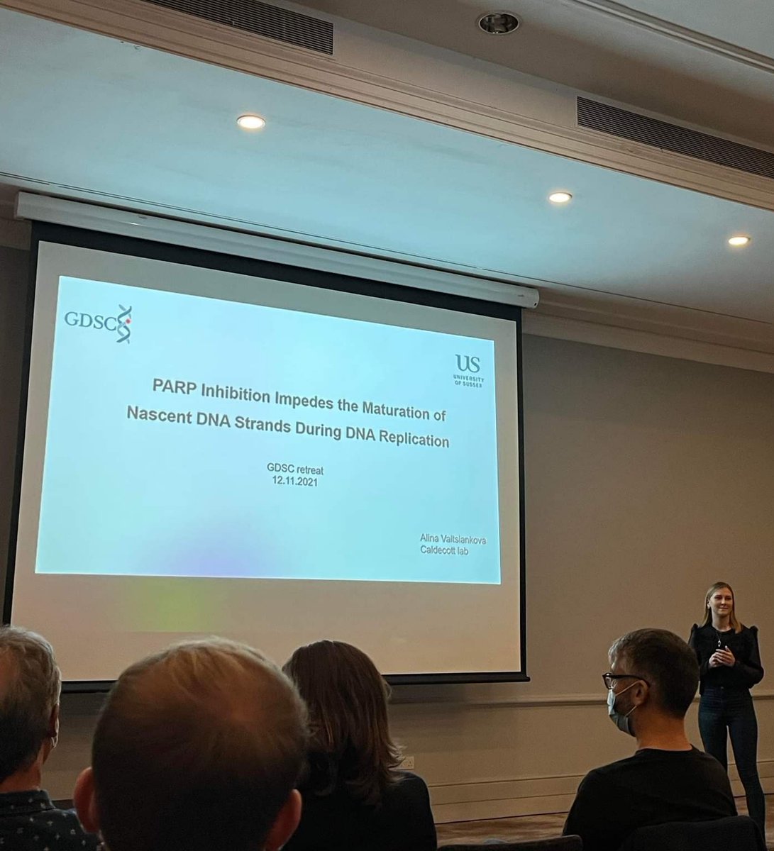 vaitsiankova's tweet photo. Was happy to present my PhD work at the @GDSC_Sussex retreat. Lots of great talks and posters!
Great thanks to the @DarwinTrustOfEd for funding my PhD, to my lovely lab and the supervisor @keith_caldecott, as well as to all the funding bodies @CR_UK, @ERC_Research, @The_MRC https://t.co/rSxe0nBqes