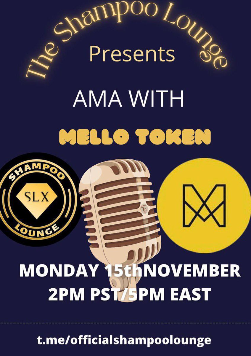 @goodso1992 #Crypto #cryptocurrency #CryptoNews #BSCGems #BSCS #CryptocurrencyNews #cryptocurrencies #newcryptocurrency #Coingecko #CoinMarketCap #CasinoCoin 

AMA IN THE SHAMPOO LOUNGE TONIGHT AT 2pm PST. , 5pm EST., or 9pm UTC.  

t.me/OfficialShampo…