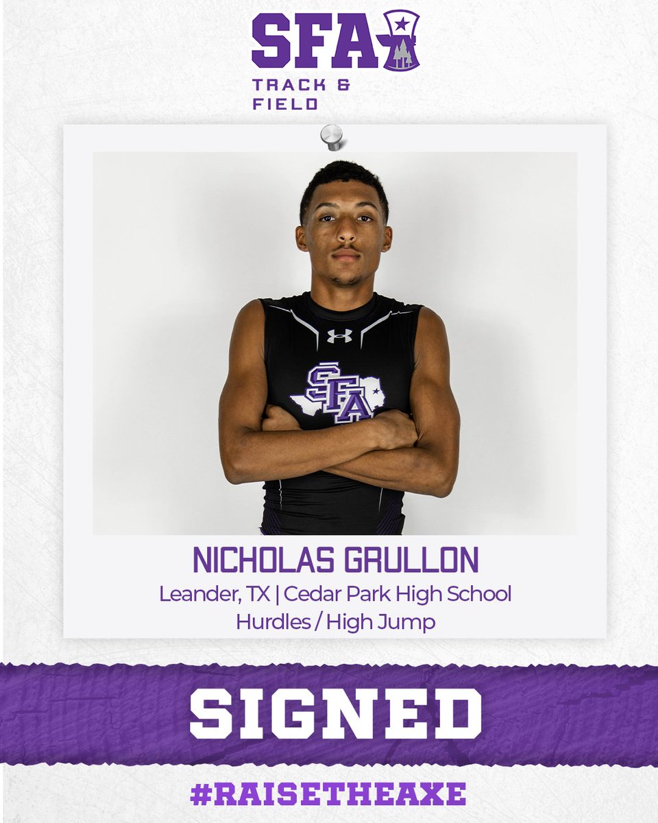 SFA_TFXC's tweet photo. Excited to welcome Nicholas Grullon to SFA!

#AxeEm
#RaiseTheAxe https://t.co/gs88Wchbgh