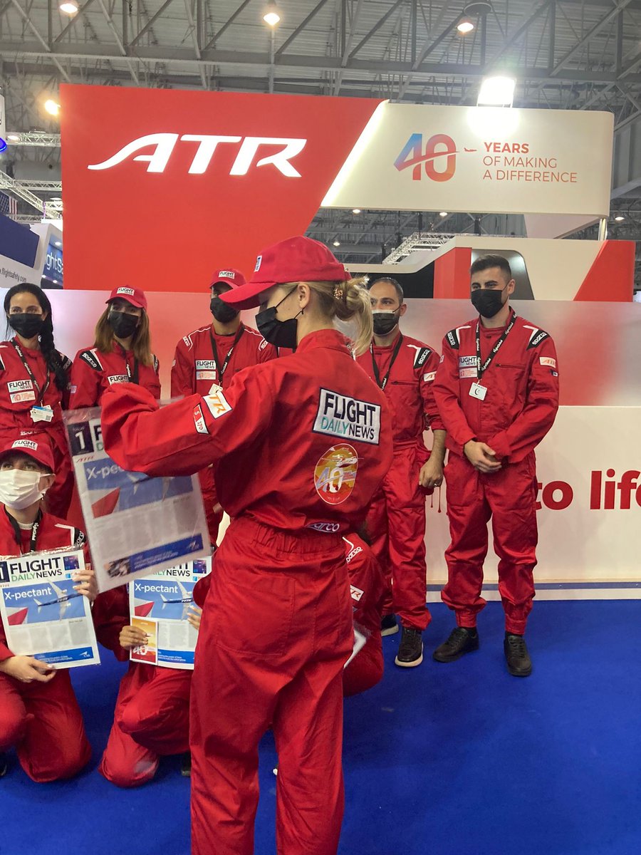 ATRaircraft's tweet photo. Behind the scenes of Day 2 at the #DubaiAirShow ! This event is a global Airshow that helps create interaction between stakeholders in the aviation industry.#DAS21 #40YearsOfMakingADifference
#ATR72 #ATR42 https://t.co/foAu6URsDE