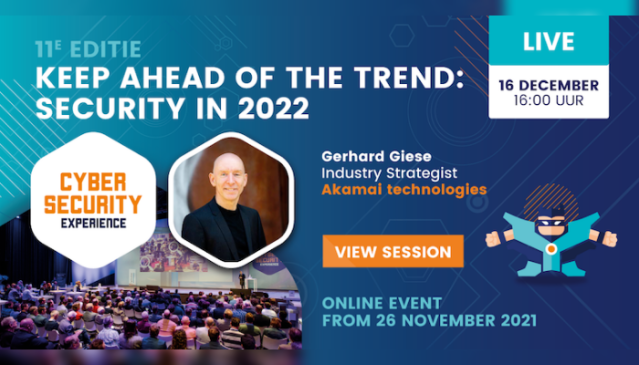 Join us at #CyberSecurity Experience for a lively discussion with <a href="/gerd_giese/">Gerd Giese</a> on some of the year’s biggest security stories and more! Register here. <a href="/Akamai/">Akamai Technologies</a> bit.ly/3kFIxwR